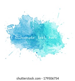 Vector Blue Watercolor splatter