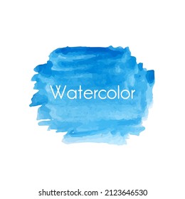 Vector blue watercolor texture. Watercolor background.