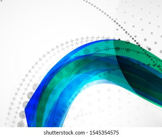 Vector blue wave line abstract background. Modern wavy abstract template