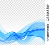 Vector blue wave transparent elegant background