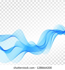 Vector vector blue wave transparent elegant background