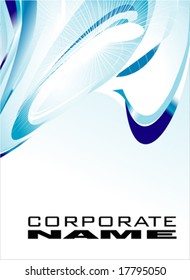 VECTOR Blue waves corporate business card
