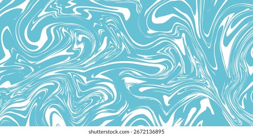 Linha de ondas azuis vetoriais. Vetor ilustração ondas marmoreando fundo, azul papel de parede gráfico design.Wavy Turbilhão Sem emenda padrão.