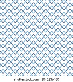 Vector blue waves seamless pattern. Great for fabric, wallpaper, textile print, invitations or packaging.