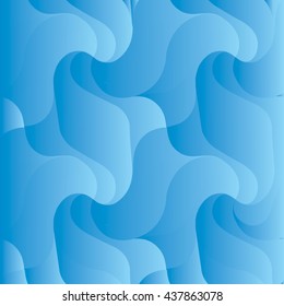 Vector blue wavy pattern. Color texture. Geometric background