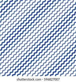 Vector blue wavy pattern. Geometric background