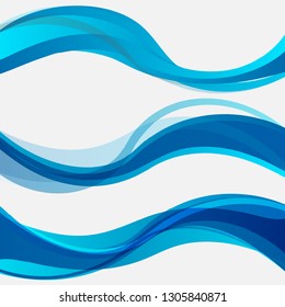 Vector Blue Wavy Wave Abstract Swoosh Stock Vector (royalty Free 