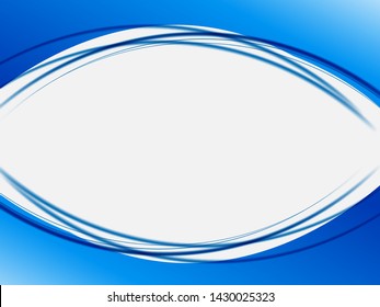 Vector blue wavy wave abstract swoosh background. Wavy waves banner color line for web banner. 