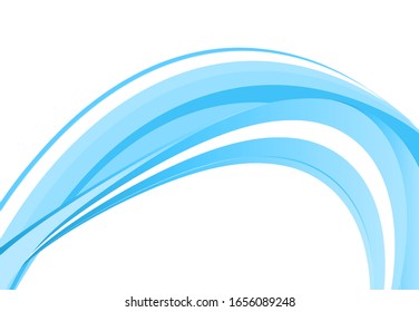 Fondo de oscilación abstracto de onda azul vectorial. Línea de color de banner de ondas onduladas para banner web. 