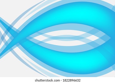 Vector blue wavy wave abstract swoosh background. Wavy waves banner color line for web banner. 
