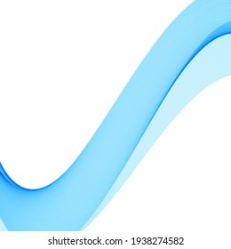 Fondo de oscilación abstracto de onda ondulada azul vectorial. Línea de color de pancarta de ondas onduladas para banner web. 