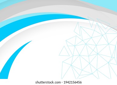Vector blue wavy wave abstract swoosh background. Wavy waves banner color line for web banner. 