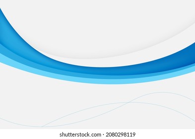 Vector blue wavy wave abstract swoosh background. Wavy waves banner color line for web banner. 