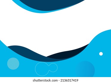Fondo de oscilación abstracto de onda ondulada azul vectorial. Línea de color de pancarta de ondas onduladas para banner web. 