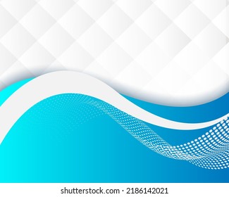 Vector blue wavy wave abstract swoosh background. Wavy waves banner color line for web banner. 