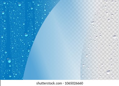 Vector Blue Wet Realistic Background Template For Windows Cleaning Ad