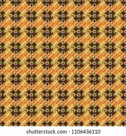Vector blue, white and black seamless background pattern with rhombuses.