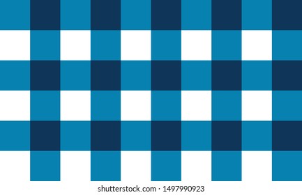 vector blue and white Gingham check pattern design illustration  