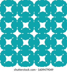 Vector blue and white star polygon shaped seamless pattern. Dense geometric design. Great for textures, backgrounds, packaging, wellness, sport products, home decor, stationery, fabric, scrabpbooking