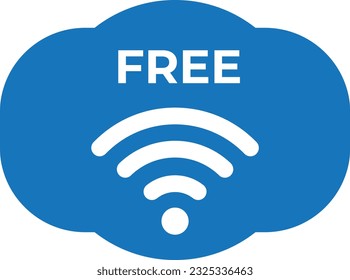 Vector blue wifi icon. Illustration on a white background