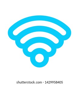 Vector blue wifi sticker. Wi-Fi sign, icon, symbol.