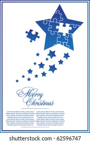 Vector blue xmas star