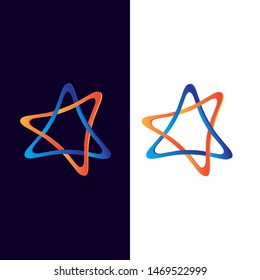 vector blue and yellow abstract logo