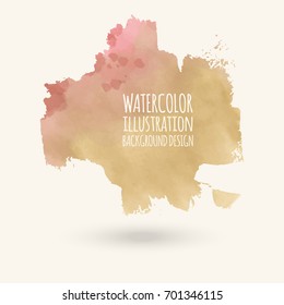 Vector blue yellow brush strokes. Watercolor Grunge isolated elements. Smoke brushes for your design. Freehand. Ink splash. Acrylic stamp. Vector illustration