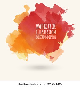 Vector blue yellow brush strokes. Watercolor Grunge isolated elements. Smoke brushes for your design. Freehand. Ink splash. Acrylic stamp. Vector illustration