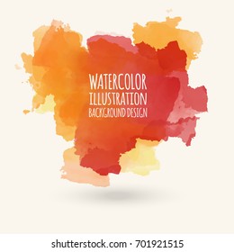 Vector blue yellow brush strokes. Watercolor Grunge isolated elements. Smoke brushes for your design. Freehand. Ink splash. Acrylic stamp. Vector illustration