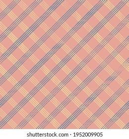 Vector blue yellow check pink seamless pattern