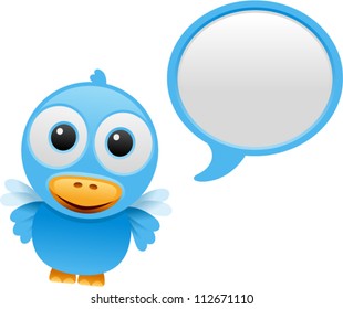 vector bluebird talking