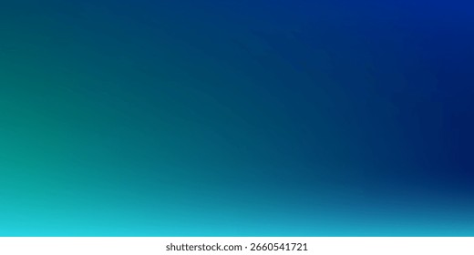 Vector azul-verde gradiente habitación de estudio, patrón de fondo abstracto, paredes y piso reflejan luces de neón, tonos oscuros abstractos