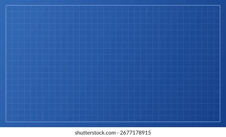Plano de fundo do diagrama vetorial com grade de gráfico e base de papel azul. Esta página de especificações técnicas destina-se a projetos de arquitetura, planos de construção e layouts de engenharia.