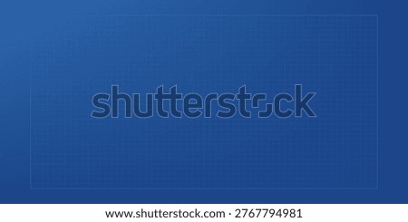 Vector blueprint background with graph grid and blue paper base. This blueprint bg is intended for architecture projects, construction plans, and engineering layouts.