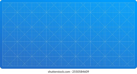 Fondo de plano de Vector. Papel cuadriculado para proyectos de tecnología, arquitectura y educación. Patrón de alambre, notas de gráfico y textura de estera de corte métrico.