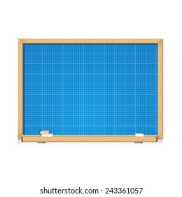 Vector blueprint on school blackboard on white