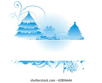 vector bluish christmas background with space for text