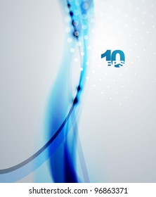 Vector blur blue wave. Eps10 abstract business or technology background