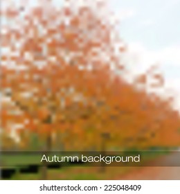 Vector blure landscape. Autumn background.  Blur. Bokeh. Maritime. Landscape. 