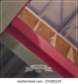 Vector blurred background - abstract urban view