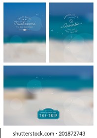 Vector blurred background. Creative graphic message for your summer design. 