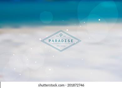 Vector blurred background. Creative graphic message for your summer design. 