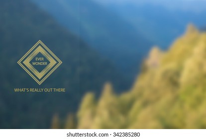 Vector blurred background of mountain landscape.