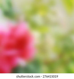 vector blurred background of pink tropical flower