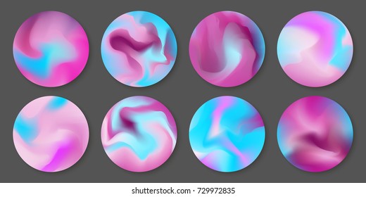 vector blurred background set