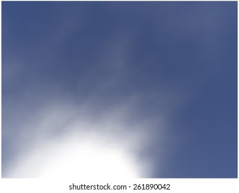 Vector blurred background of sky with clouds