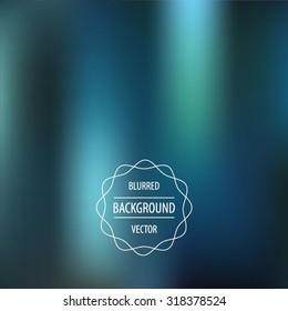 Vector blurred background with transition of bright colors. Minimalistic unfocused backdrop with hipster geometric logo.