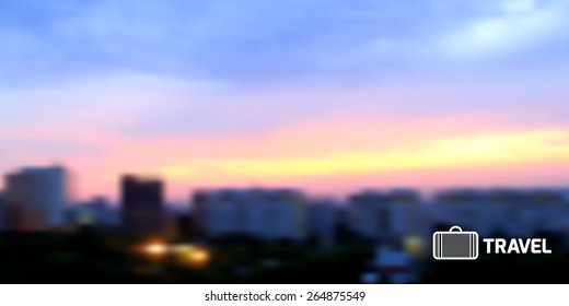 vector blurred background with urban view