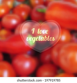 Vector blurred background(menu page template). Healthy food.